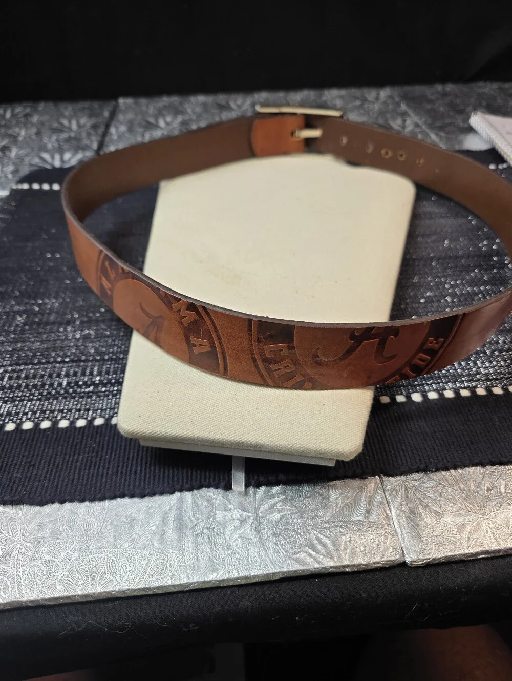 Eagle Wings Alabama Crimson Tide Brandish Leather Belt